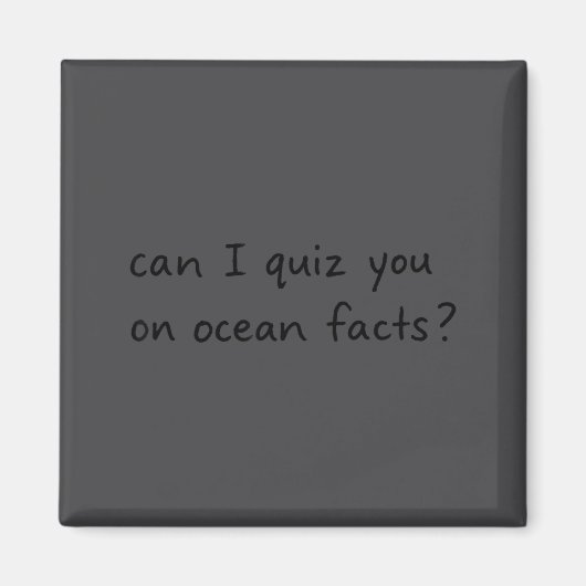 Aimant Je Vous Pouvez Quiz Faits sur l'Océan (Devant)