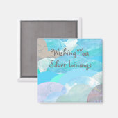 Aimant Je Vous Souhaite Des Doublures En Argent (Recto/Verso)