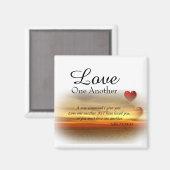 Aimant Jean 13:34-35 Aimez-vous l'un l'autre  (Recto/Verso)