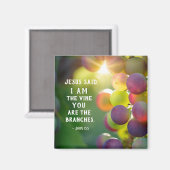 Aimant Jean 15:5 Je suis la vigne Vous êtes les branches  (Recto/Verso)