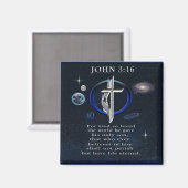 Aimant Jean 3:16 chrétien (Recto/Verso)
