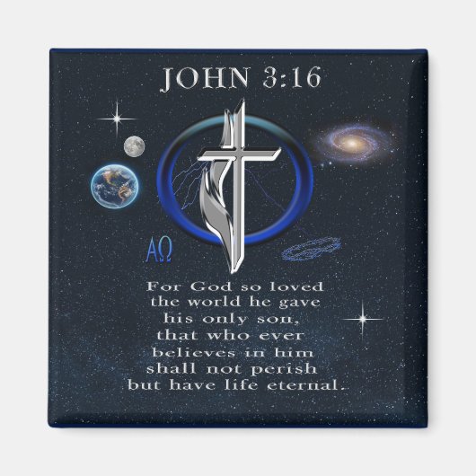 Aimant Jean 3:16 chrétien (Devant)