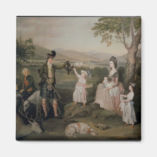 Aimant Jean, 4e duc d'Atholl et sa famille (Devant)