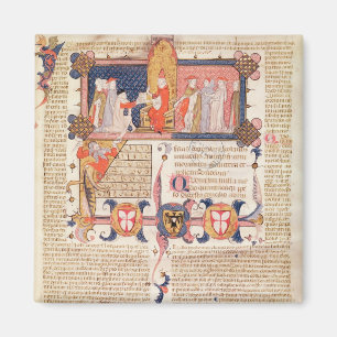 Aimant Jean André présentant à sien le travail au pape