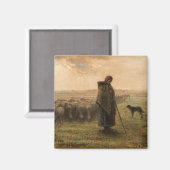 Aimant Jean-Francois Millet - Berger et troupeau 1865 (Recto/Verso)