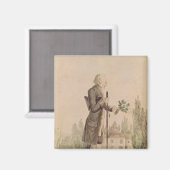 Aimant Jean-Jacques Rousseau Rassembler des herbes (Recto/Verso)
