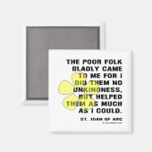 Aimant Jeanne d'Arc Aide les Pauvres Gens (Recto/Verso)