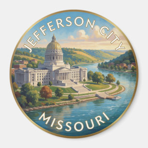 Aimant Jefferson City Missouri Capitole Voyage Art
