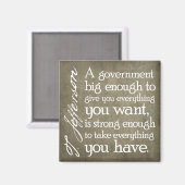 Aimant JEFFERSON : Méfiez-vous du grand gouvernement (Recto/Verso)