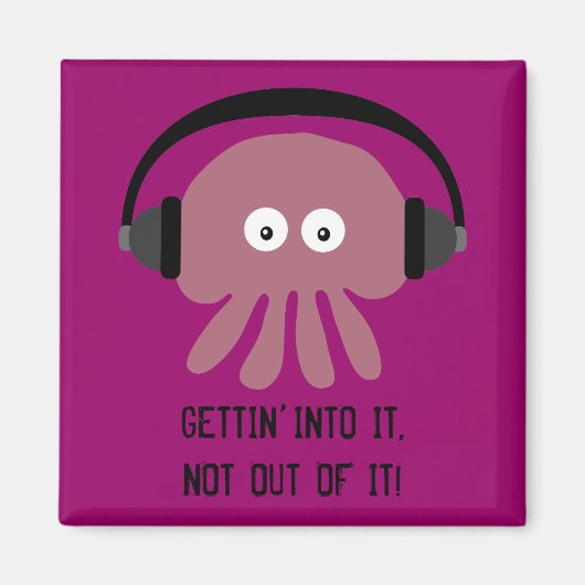 Aimant Jellyfish & casques GETTIN DANS l'aimant informati (Devant)