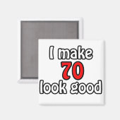 Aimant J'en fais 70 beaux (Recto/Verso)