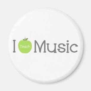 Aimant J'enseigne à musique Apple vert