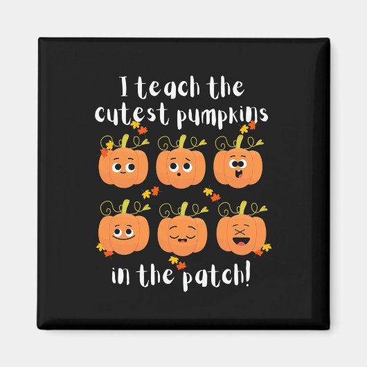 Aimant J'enseigne les citrouilles les plus mignons dans l (Devant)