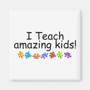 Aimant J'enseigne les enfants extraordinaires (le puzzle)