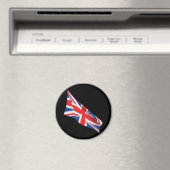 Aimant J'entends le drapeau britannique/Union Jack (In Situ (Lave-vaisselle))