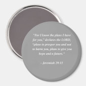 Aimant JEREMIAH 29:11 Verse de la Bible (Recto/Verso)
