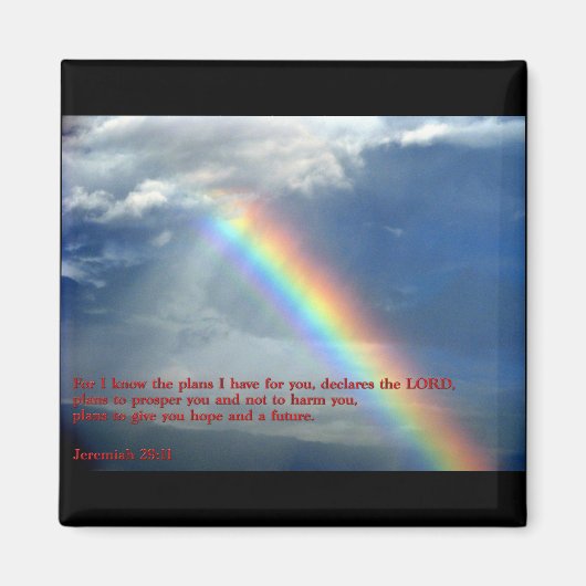 Aimant Jérémie 29:11 Arc-en-ciel (Devant)