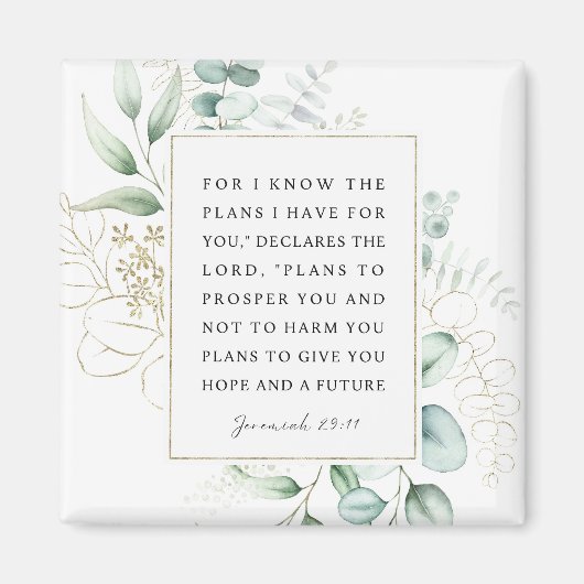 Aimant Jérémie 29:11 Je connais les plans que j'ai pour v (Devant)