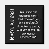 Aimant Jérémie 29:11 Verse de la Bible (Devant)