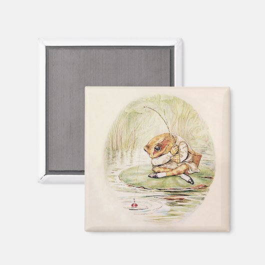 Aimant "Jeremy Fisher sur une Lilypad" par Beatrix Potter (Recto/Verso)