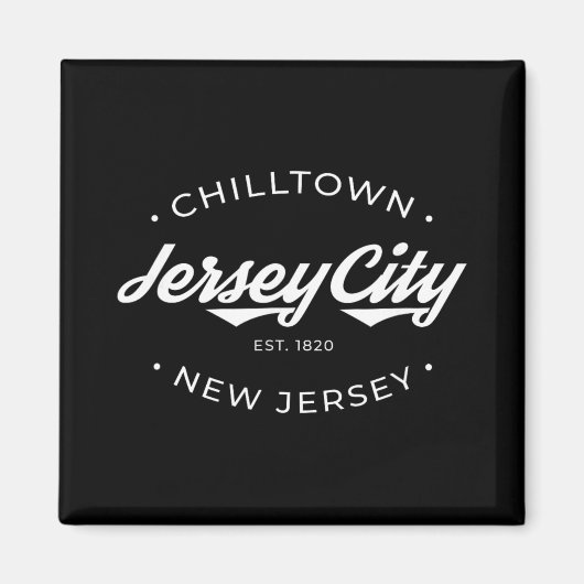 Aimant Jersey City New Jersey Chilltown - Black - Small - (Devant)