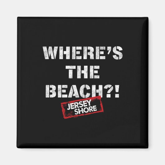 Aimant Jersey Shore - Où est la plage  (Devant)