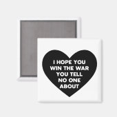 Aimant J'espère que vous gagnerez la guerre dont vous ne  (Recto/Verso)