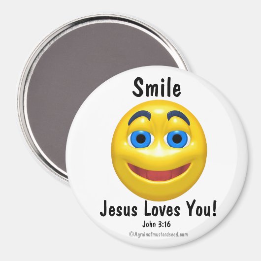 Aimant Jésus aime Vous Customisez (Recto/Verso)