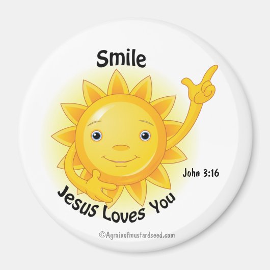 Aimant Jésus aime Vous Customisez (Devant)