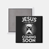 Aimant Jésus arrive bientôt Verset de la Bible religieuse (Recto/Verso)