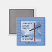 Aimant JÉSUS Bleu EST REPOSÉ Pâques (Recto/Verso)