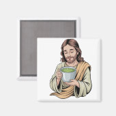 Aimant Jésus buvant un matcha chrétien (Recto/Verso)