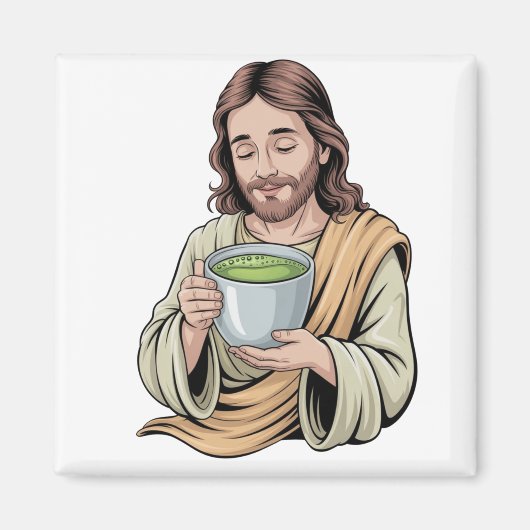 Aimant Jésus buvant un matcha chrétien (Devant)