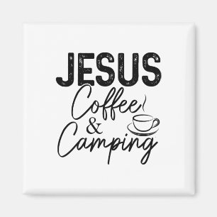 Aimant Jésus Café Et Camping Chrétien Campeur Nature L