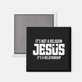 Aimant Jésus Ce n'est pas une religion c'est une relation (Recto/Verso)