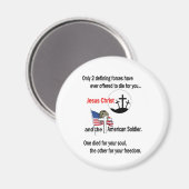 Aimant Jésus-Christ et le soldat américain (Recto/Verso)