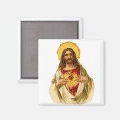 Aimant Jésus Christ notre Seigneur Coeur Sacré (Recto/Verso)