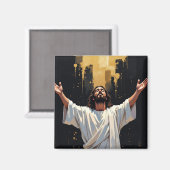 Aimant Jesus Christ Our Savior | Black and Gold (Recto/Verso)