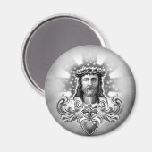 Aimant Jésus Christ Sacré Coeur Design (Recto/Verso)