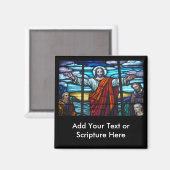 Aimant Jésus-Christ Vitrail (Recto/Verso)