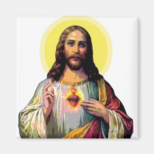 Aimant Jesus Christus en style pop art (Devant)