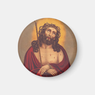 Aimant Jésus Couronné d'Épines Art Sombre