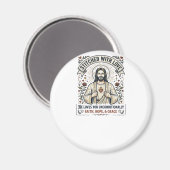 Aimant Jésus Couture Tricotage Chemise Graphique Chrétien (Recto/Verso)