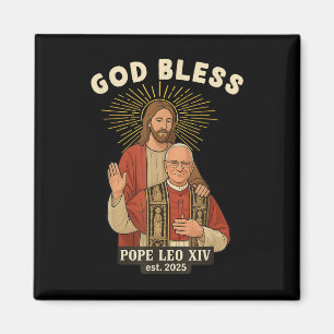 Aimant Jésus Dieu bénisse le Pape Leo Xiv