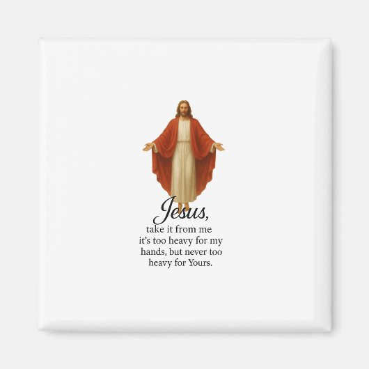 Aimant Jésus en rouge et blanc (Devant)
