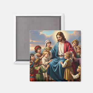 Aimant Jésus entouré d'enfants