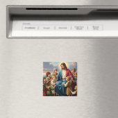 Aimant Jésus entouré d'enfants (In Situ (Lave-vaisselle))