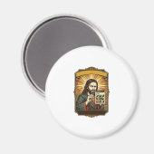 Aimant Jésus Escalier Flou Test Captcha Sécurité Tech Hum (Recto/Verso)