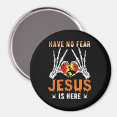 Aimant Jésus Est Coeur Squelette Main (Recto/Verso)