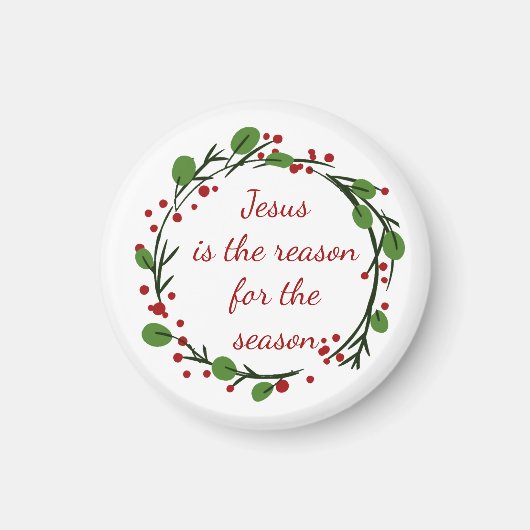 Aimant "Jésus est la raison de la saison" Conception de h (Devant)